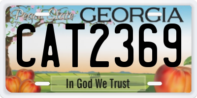GA license plate CAT2369