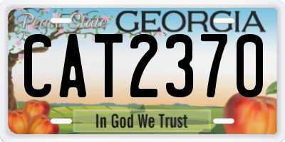GA license plate CAT2370