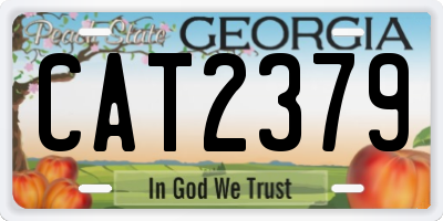 GA license plate CAT2379