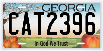GA license plate CAT2396