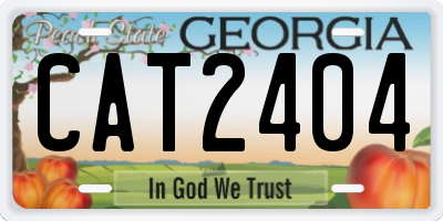 GA license plate CAT2404