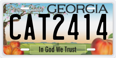 GA license plate CAT2414