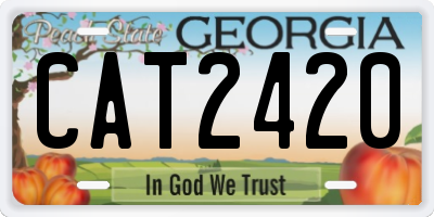 GA license plate CAT2420