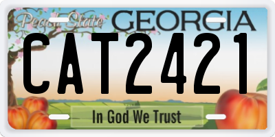 GA license plate CAT2421