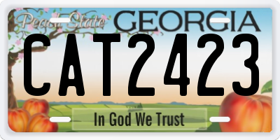 GA license plate CAT2423