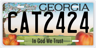 GA license plate CAT2424