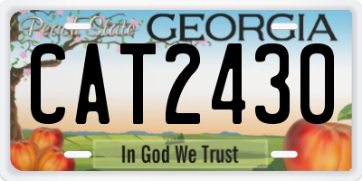 GA license plate CAT2430
