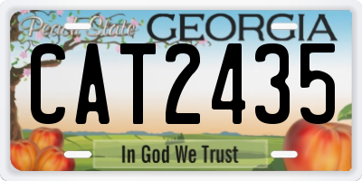 GA license plate CAT2435