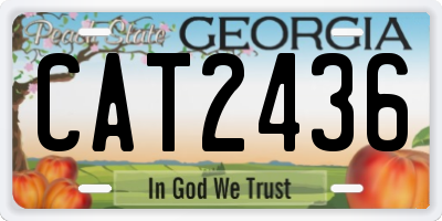 GA license plate CAT2436
