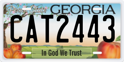 GA license plate CAT2443