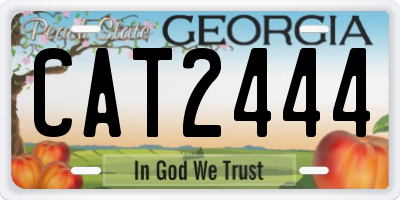 GA license plate CAT2444