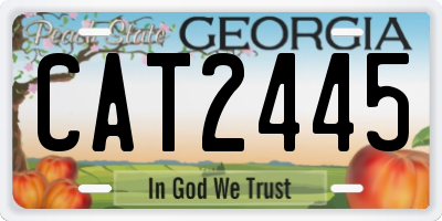 GA license plate CAT2445