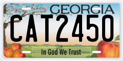 GA license plate CAT2450