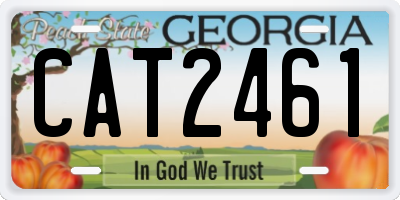 GA license plate CAT2461