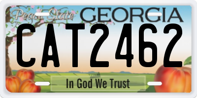 GA license plate CAT2462