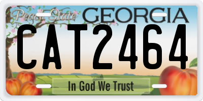 GA license plate CAT2464
