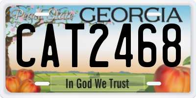 GA license plate CAT2468