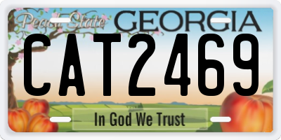 GA license plate CAT2469