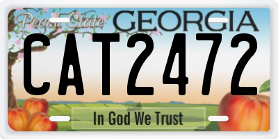 GA license plate CAT2472