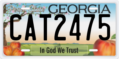 GA license plate CAT2475