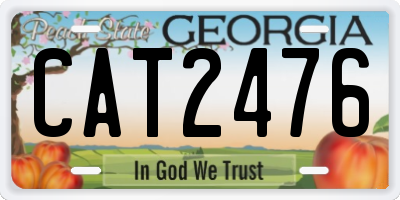 GA license plate CAT2476