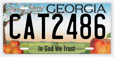 GA license plate CAT2486