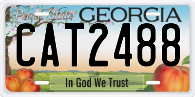 GA license plate CAT2488