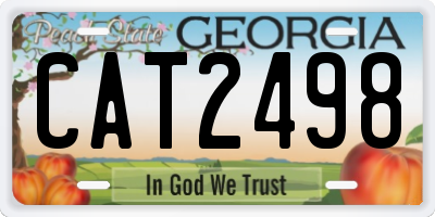GA license plate CAT2498