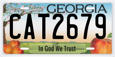 GA license plate CAT2679