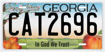 GA license plate CAT2696