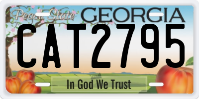 GA license plate CAT2795