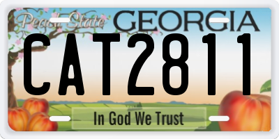 GA license plate CAT2811