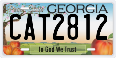GA license plate CAT2812