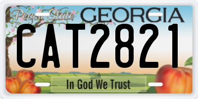 GA license plate CAT2821