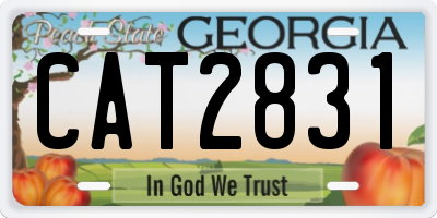 GA license plate CAT2831