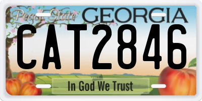 GA license plate CAT2846