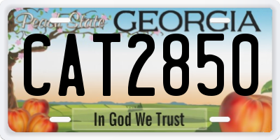 GA license plate CAT2850