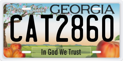 GA license plate CAT2860