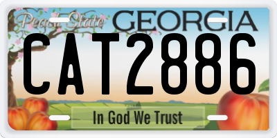 GA license plate CAT2886