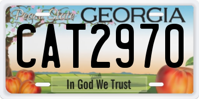 GA license plate CAT2970
