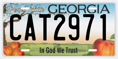 GA license plate CAT2971