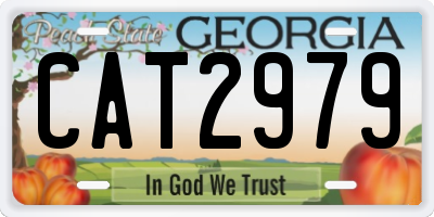 GA license plate CAT2979