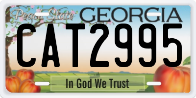 GA license plate CAT2995
