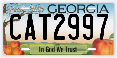 GA license plate CAT2997