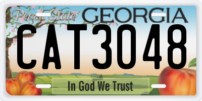 GA license plate CAT3048