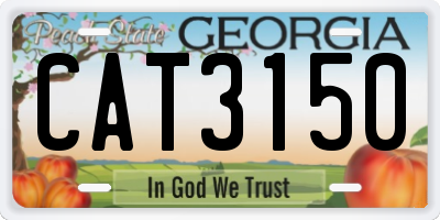 GA license plate CAT3150
