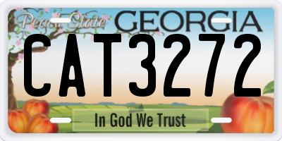 GA license plate CAT3272