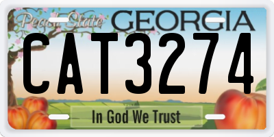 GA license plate CAT3274