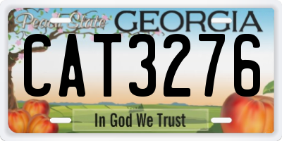 GA license plate CAT3276