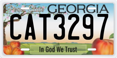 GA license plate CAT3297